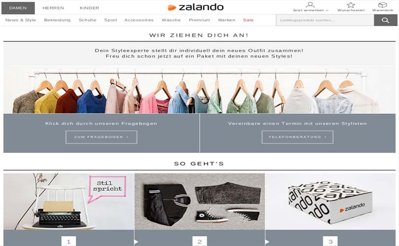 Zalando lanciert 2015 Stylisten-Service Zalando lanciert 2015 Stylisten-Service