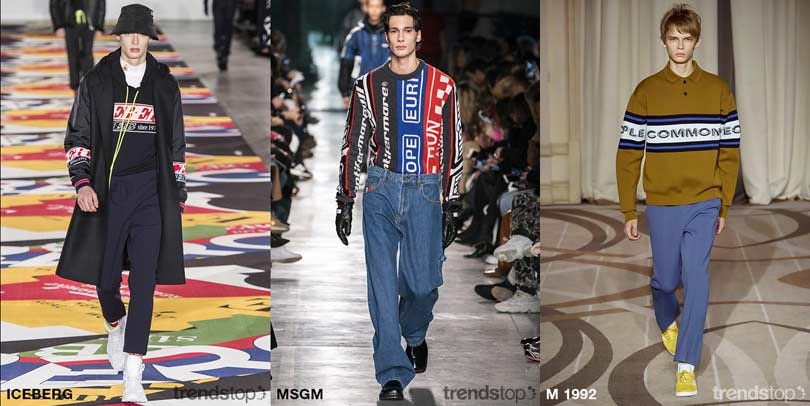Schlüssel-Grafikrichtungen der Menswear Catwalks Herbst/Winter 2019-20 Schlüssel-Grafikrichtungen der Menswear Catwalks Herbst/Winter 2019-20