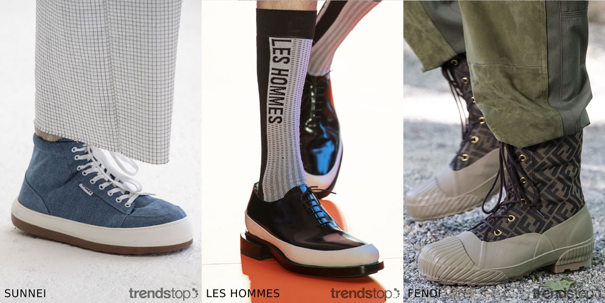 Schlüssel-Catwalk-Trends der Herrenschuhmode Frühjahr/Sommer 2020 Schlüssel-Catwalk-Trends der Herrenschuhmode Frühjahr/Sommer 2020