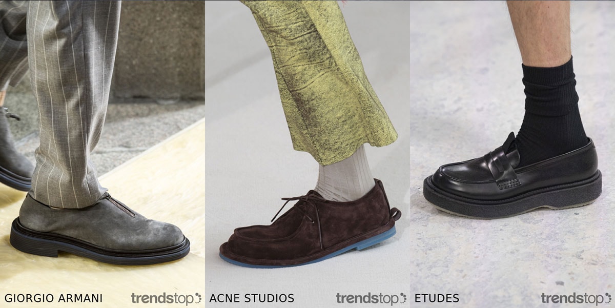 Schlüssel-Catwalk-Trends der Herrenschuhmode Frühjahr/Sommer 2020 Schlüssel-Catwalk-Trends der Herrenschuhmode Frühjahr/Sommer 2020